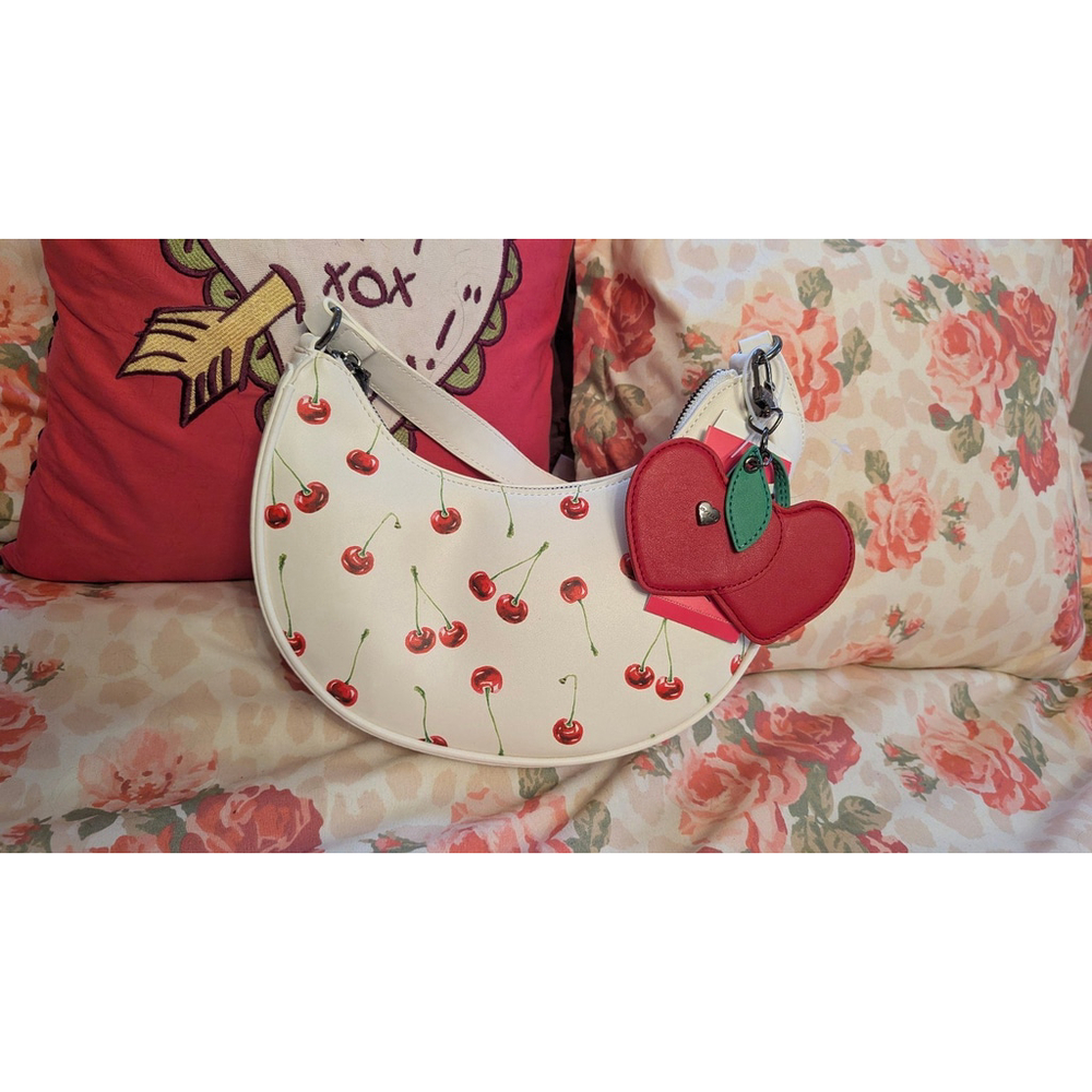 NWT white cherry shoulder bag